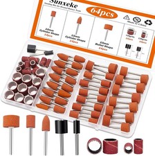 64Pcs Punte Levigatrici per Utensili Rotanti Dremel, 42Pcs Pietre per Levigare Ossido di Alluminio