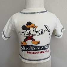 90  s Vintage Mickey Mouse Painting Co. T-shirt Size 12 Months Baby