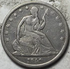 1840 50c Seated Liberty Half Dollar. Attractive Circulated Details, Cleaned