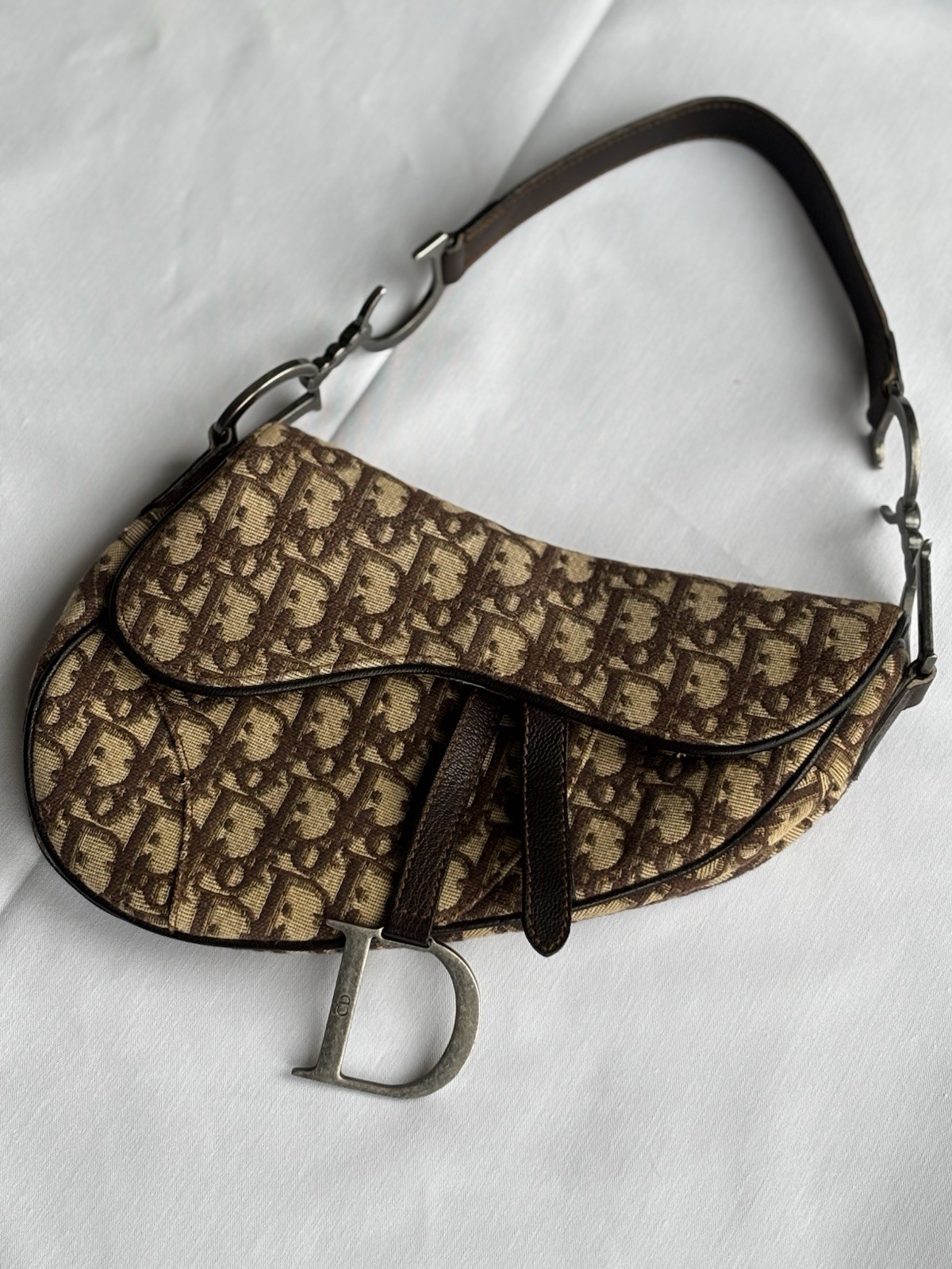 Christian Dior Vintage Saddle Bag Brown