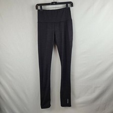 Reebok Womens Black High Elastic Waist Pull On Activewear Legging Pant Sz Small