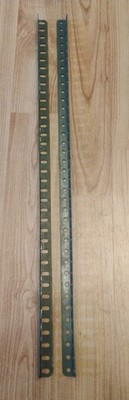 Gilbert Erector Set 1930's Part MB 18 1/2'' Unpainted Steel Angle Girder Set of 2