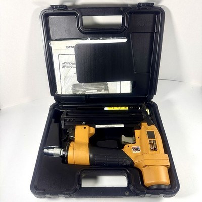 Stanley Bostitch Angle Stick Pneumatic Finish Nailer BT50B with Case and Manual