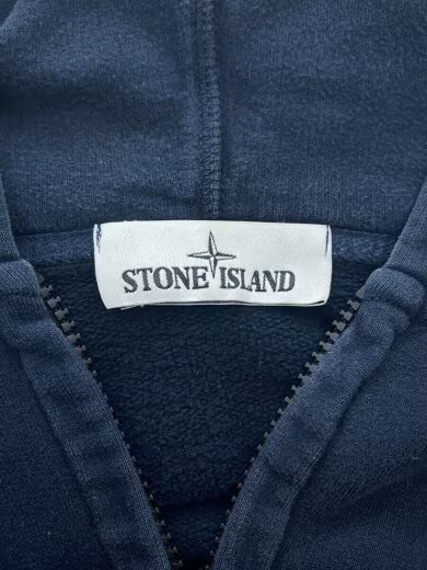 STONE ISLAND / 00s / Zip Hoodie / L / Cotton / NVY / Faded // thumbnail 3