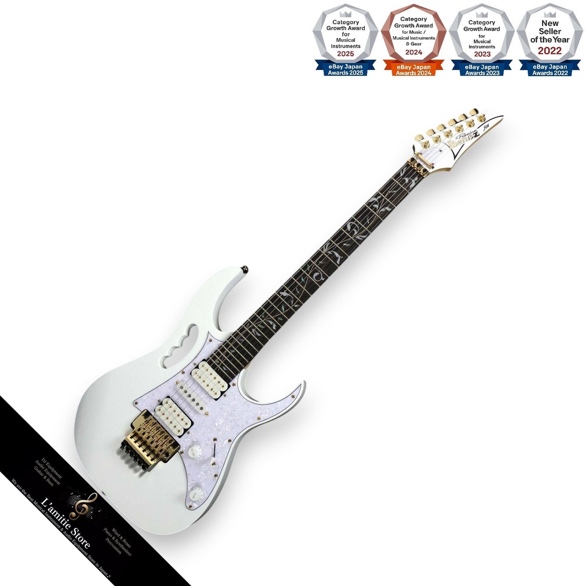【希少】Ibanez JEM77（Steve Vai Signature） Ibanez JEM7VPWH Steve Vai Signature Electric Guitar White EVO