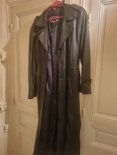 Manteau Long En Cuir Pour Femme - Taille 44 (2XL) - Noir élégant - Neuf Avec étiquettes