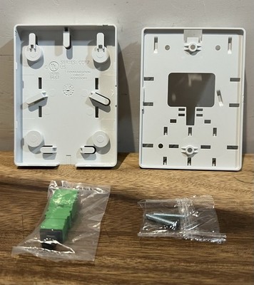 AT&T Internet Fiber optic wall plate ATT w/ coupler for 010-ONT Uverse U-verse