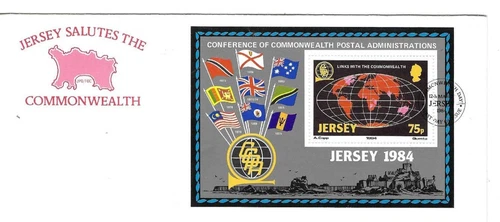 Jersey Comm/FDC - Jersey Salutes the Commonwealth -  1984 (JES300)