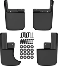 JOYTUTUS Mud Flaps Compatible with 2020-2025 Gladiator, Molded Splash Black 