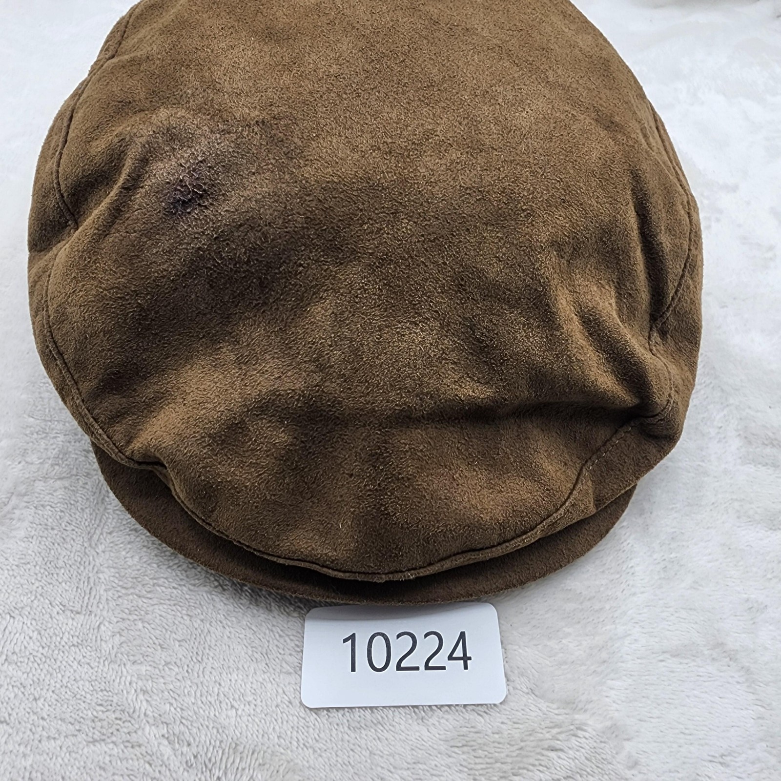 Pendleton Hat Cap Brown Suede Leather Newsboy Cab… - image 12
