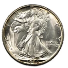 1944-S San Francisco Walking Liberty Silver Half 50c Brilliant Uncirculated BU+