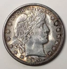 1915 D BARBER SILVER HALF DOLLAR - 50 CENT US COIN - NICE COIN, NOT CLEANED