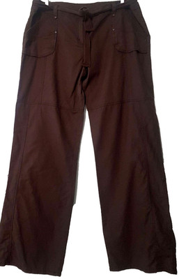 Damen Leninen Hose Bindegürtel Braun Dorothy Perkins Langgröße 44