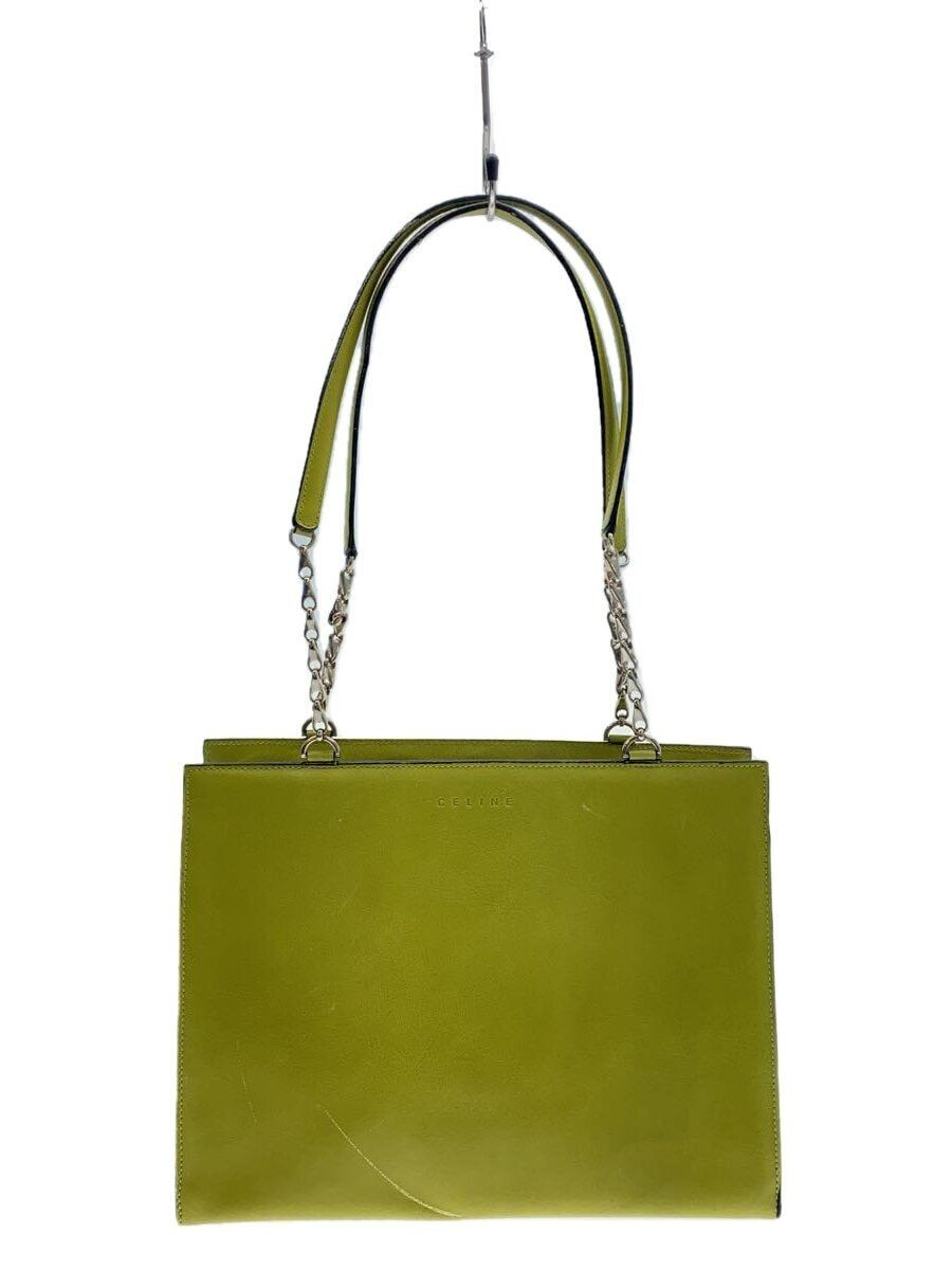 CELINE green shoulder bag preowned vintage luxury