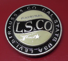 Vintage Metal Belt Buckle Levi Strauss & Co LS&CO Made In Italy