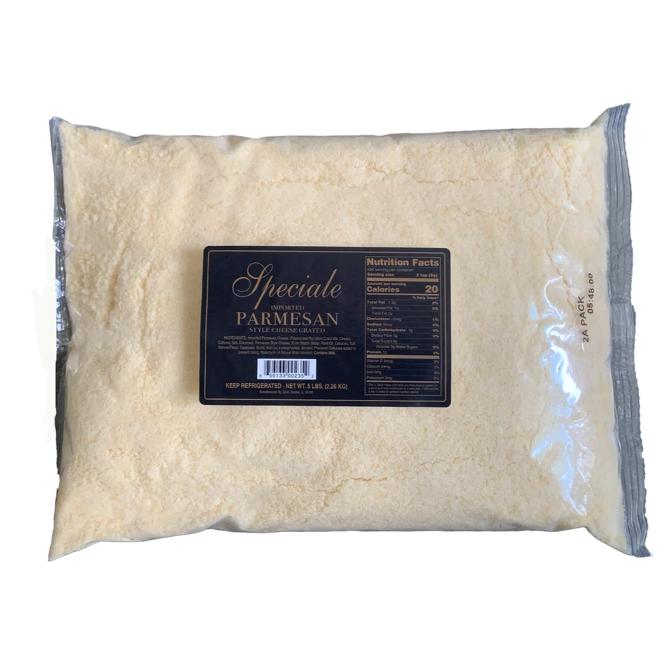 Speciale Imported Italian Style Grated Parmesan Cheese 5 lb Bag