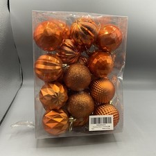 Christmas Balls Ornaments for Xmas Christmas Tree, Xmas Ball Baubles Set Orange