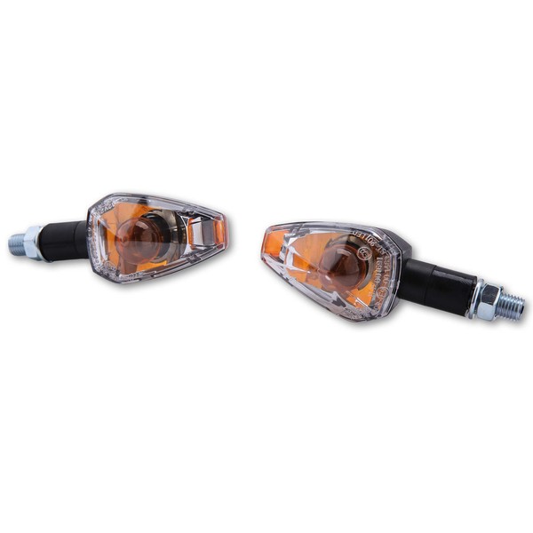 Shin YO Motorrad Blinker Big Peak Schwarz Klares Glas E-GeprüFt (Paar)-image