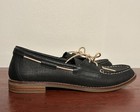 Womens Black Leather Sperry Boat Shoes Size 9.5 Rare EUC — photo 2