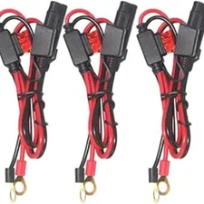 2FT Battery Charger Cord - SAE to O Ring Terminal Quick Disconnect Assembly Exte