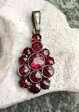 Ciondolo granato di Boemia anni '30 di Laurin Jewelry 