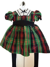 1993 American Girl Addy Pleasant Company Christmas Story Tartan Plaid Dress 1st