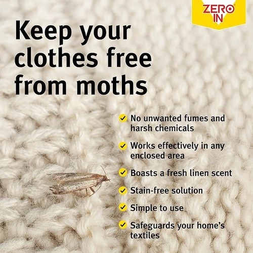 Zero In Moth Protection Balls - 30 Pack | Wardrobe & Storage Freshener pack of 2 - Picture 6 of 6