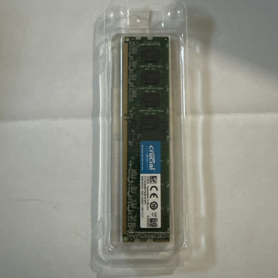 Crucial Micron 8GB  DDR3L--1600 UDIMM  1.35V CL11 Desktop Memory- New! - Image 3 of 3