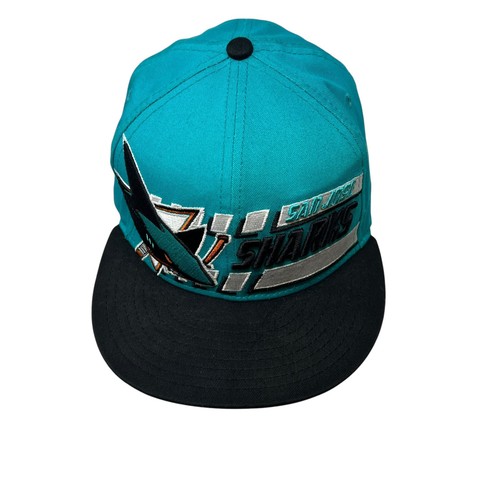 San Jose Sharks New Era Snapback Hat Cap Flat Brim 9Fifty NHL Hockey Big Logo - Picture 2 of 12