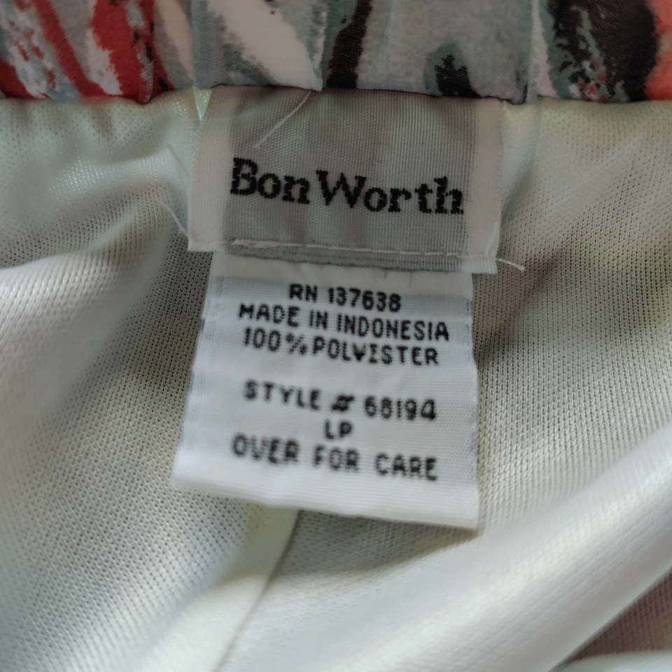 Bon Worth Floral Knee Length Flare Layered Skirt Women's Petite Large 32x26L - Image 4 of 4