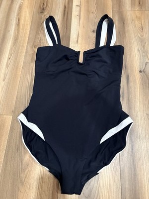 Calia Swimsuit Women s 12 Carrie Underwood Black White One Piece Tank Lined