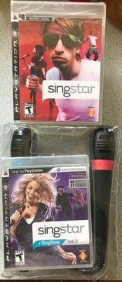 SingStar VOL 2 AND VOL 1 with microphones---resealed-----