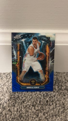 Topps 2025-26 Topps Cosmic Chrome Nikola Jokić Nuggets ET-4 Blue Moon /99