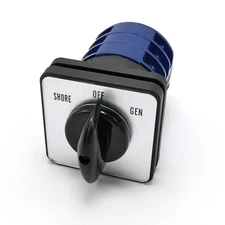 30 Amp Transfer Switch,Shore-Off-Gen Rotary Switch for RV,Motorhome,Truck,Boat