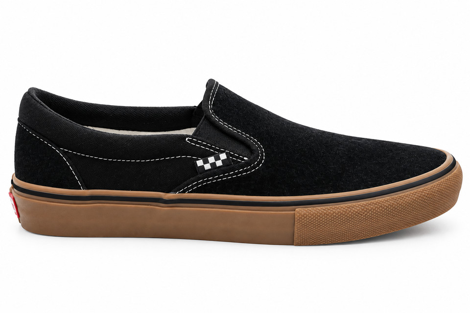 Vans Skate Slip Ons - Black/gum