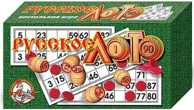 Russian Lotto Board Games - Russian Bingo Games for Family - Tambola Kit of Wood