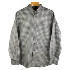 Cinch Modern Fit Button Down Long Sleeve Cotton Shirt Western Geometric Mens XXL
