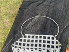 Vintage White Distressed Hanging Metal Woven Wall Pocket Planter Basket — photo 7