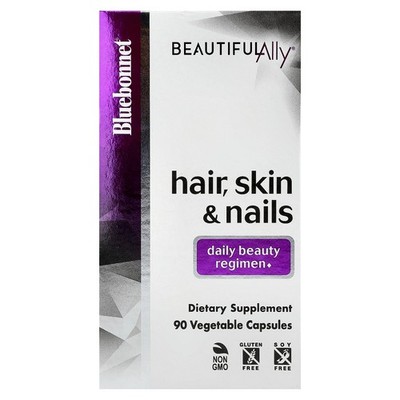 Beautiful Ally , Hair, Skin & Nails, 90 Vegetable Capsules