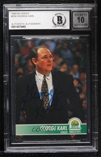 BAS 1994-95 NBA Hoops George Karl #294 BGS Authentic Auto HOF ow6