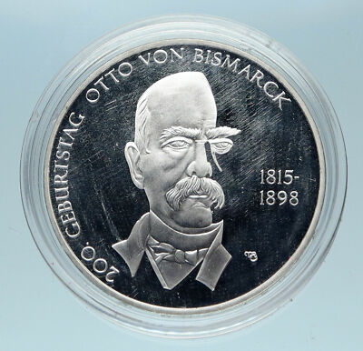 2015 GERMANY 200Y OLD Otto von Bismarck Antique Proof Silver 10