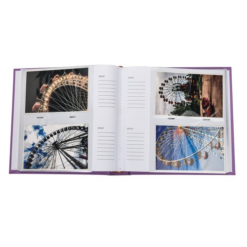 6x4 Zoll Slip In Memo Einfach Pastell Fotoalbum für 200 Halterungen, Schwarz/Blau/Pink/Lila - Bild 21 von 23
