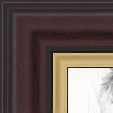 ArtToFrames Custom Picture Poster Frame Brown Mahogany and Gold Slope 1.25" Wide