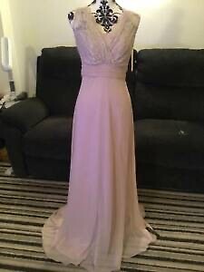 Debut Pale Pink Chiffon High Neck Lace 