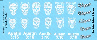 Stone Cold Steve Austin T-Shirt Waterslide Decals for 6 inch action figures