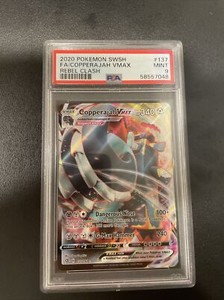 2020 Pokemon Sword & Shield Rebel Clash #137 Full Art Copperajah VMAX PSA 10 Gem