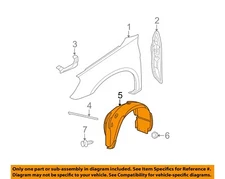 Dodge CHRYSLER OEM-Front Fender Liner Inner Splash Shield Guard Left 5008915AG