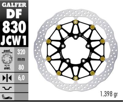 Galfer Bremsscheibe vorne WAVE FLTEC RAC 320X5.5 MV AGUSTA SUPERVELOC 800 S 2024