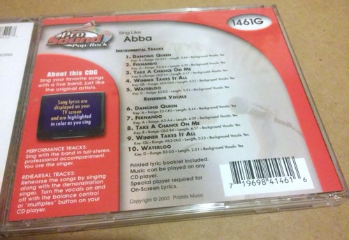 (2) KARAOKE CD SET CD+G ABBA 2002 PRIDDIS + CELINE DION 1998 BCI - Picture 5 of 7