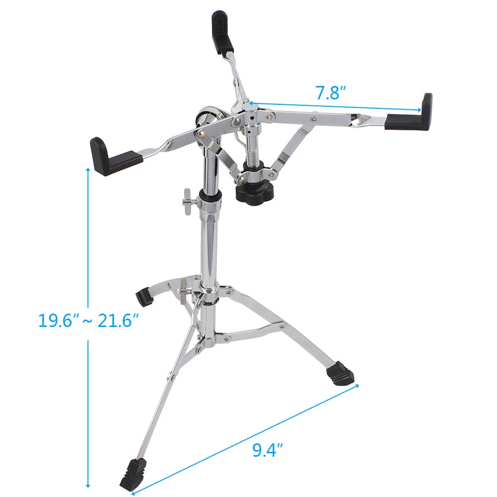 Hot Sale Professional Chrome Plated Dumb Snare Drum Stand Tripod Silver